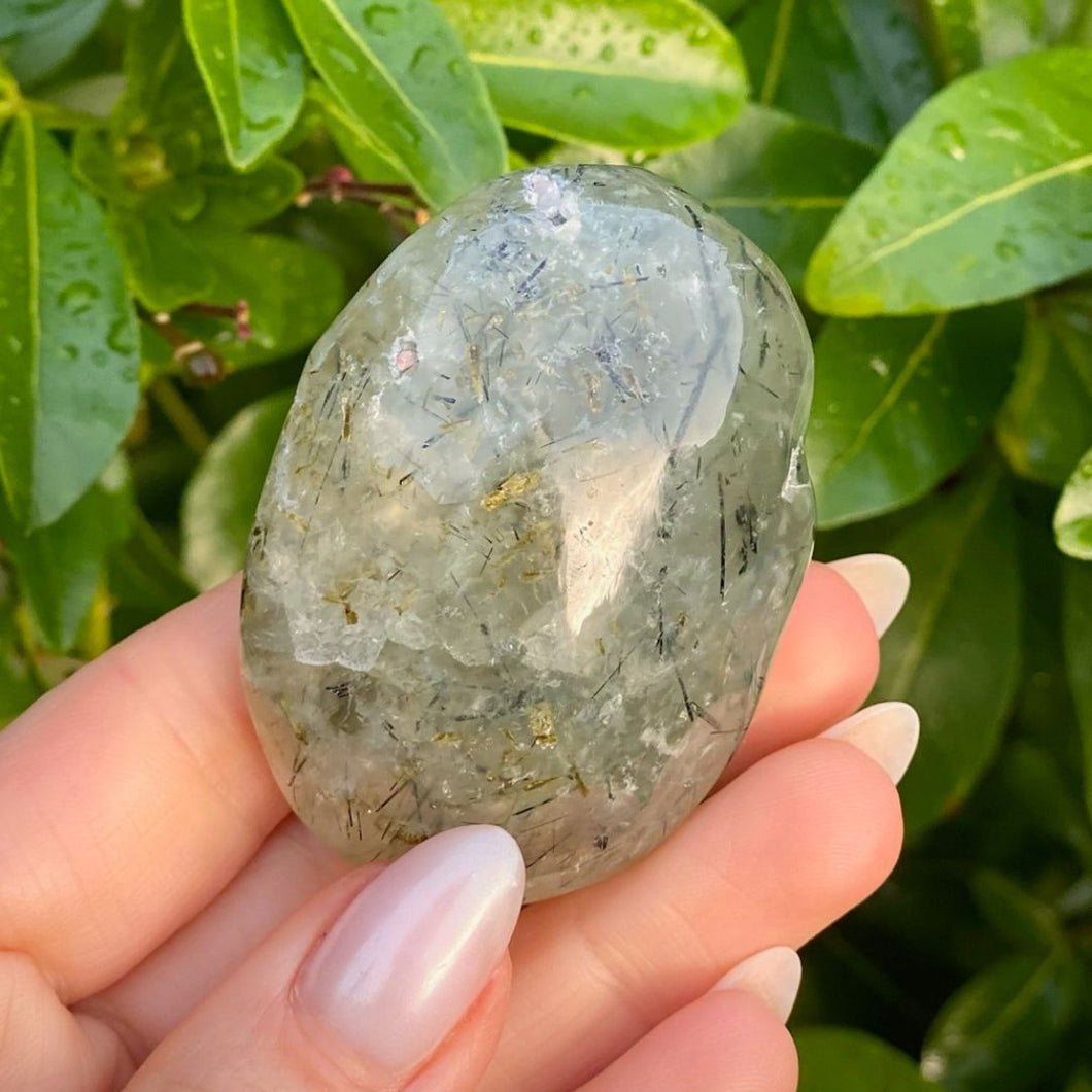 Prehnite Palm Stone